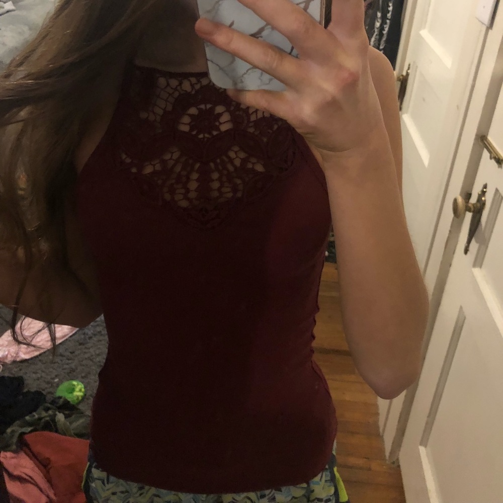 Maroon Hollister Tank Top